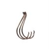 Down Point Long Shank Octopus Hook – Freshwater, 9-0 Hook Size, Platinum Black, Package of 3