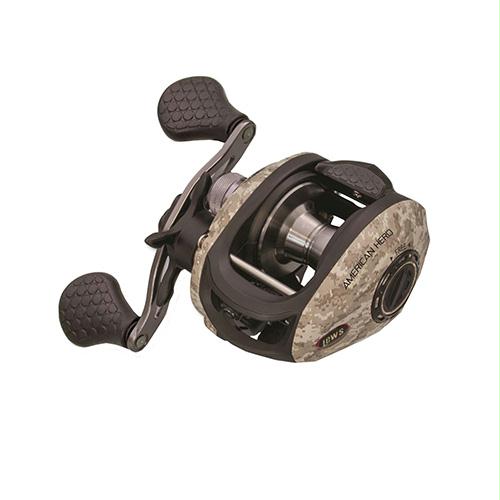 American Hero Speed Spool Reel – 7.1:1Gear Ratio, 31″ Retrieve Rate, Camo, Right Hand