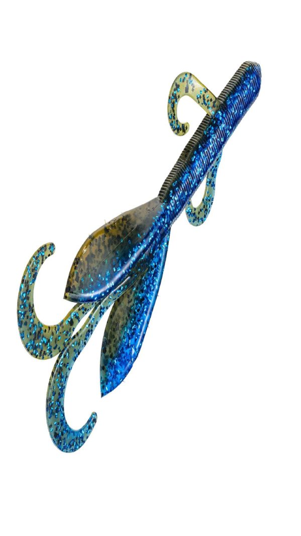 KVD Perfect Plastic Magnum Game Soft Bait Lure – Freshwater, 5 1-4″ Length, Okeechobee Craw, Package of 6