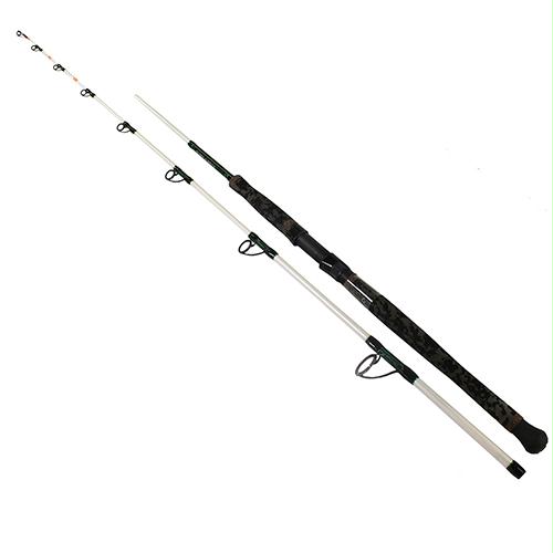 Record Chaser Catfish-Alligator Gar 2 Piece Spinning Rod – 8′ Length, 6″ Foregrip, 13 3-4″ Reargrip, 12-30 lb Line Rate, 1-4 oz Lure Rate