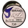 J-Braid x4 Braided Line – 3000 Yards, 80 lbs Tested, .014″ Diameter, Dark Green 22205