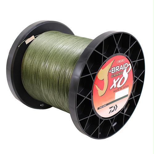 JBraid x8 Grand Braided Line 3000 Yards, 20 lb Tested, .009″ Diameter, Dark Green