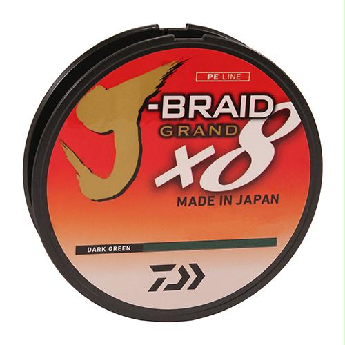 J-Braid x8 Grand Braided Line – 150 Yards, 50 lbs Tested, .014″ Diameter, Dark Green
