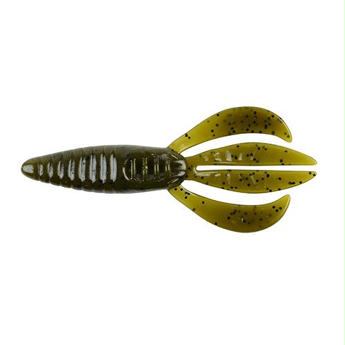 PowerBait Pit Boss Soft Bait – 4″ Bait Length, Green Pumpkin, Package of 8