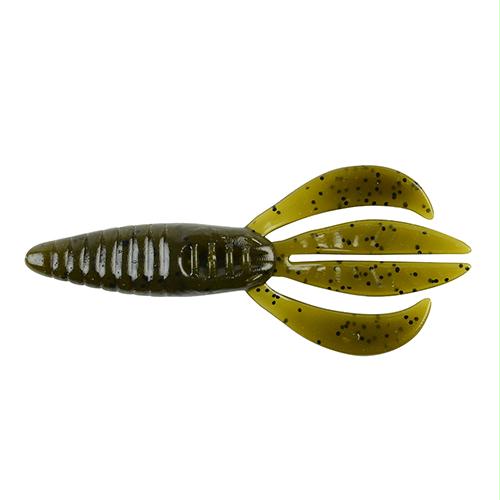 PowerBait Pit Boss Soft Bait – 3″ Bait Length, Green Pumpkin, Package of 10