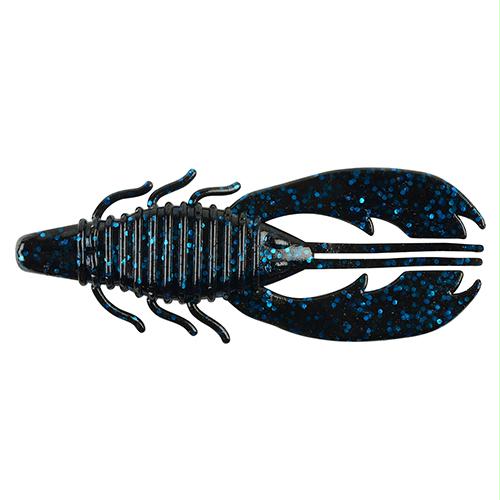 PowerBait Craw Fatty Soft Bait – 4″ Bait Length, Black Blue Fleck, Package of 8