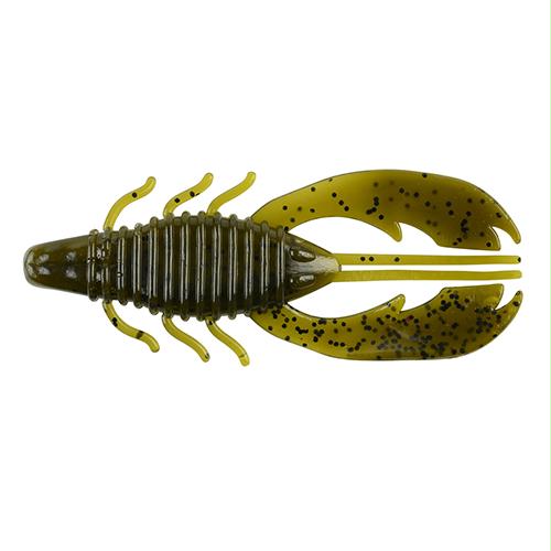 PowerBait Craw Fatty Soft Bait – 4″ Bait Length, Green Pumpkin, Package of 8