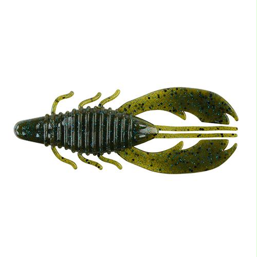 PowerBait Craw Fatty Soft Bait – 3 1-4 Bait Length, Green Pumpkin Blue, Package of 8
