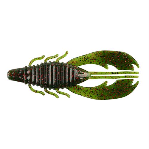 PowerBait Craw Fatty Soft Bait – 3 1-4 Bait Length, Green Pumpkin Red, Package of 8