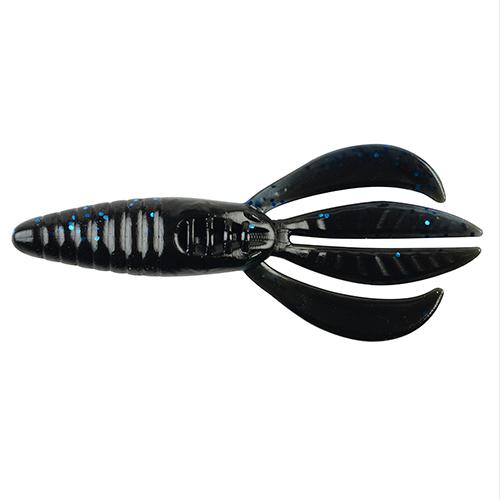 PowerBait Pit Boss Soft Bait – 4″ Bait Length, Blaack Blue, Package of 8