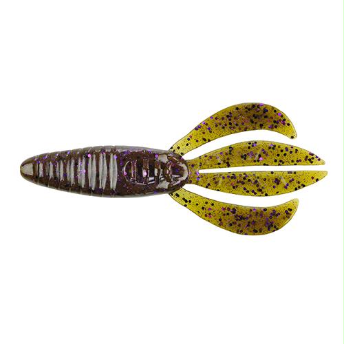 PowerBait Pit Boss Soft Bait – 5″ Bait Length, Green Pumpkin Green, Package of 5