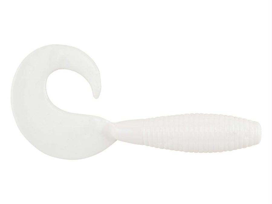 PowerBait Power Grubs Soft Bait – 5″ Bait Length, White, Package of 10