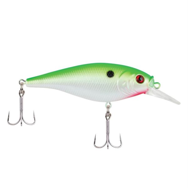 Flicker Shad Shallow Hard Bait – 2″ Bait Length, 1-6 oz, 2′-4′ Depth, Chartreuse Pearl, Package of 1