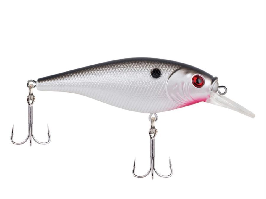 Flicker Shad Shallow Hard Bait – 2″ Bait Length, 1-6 oz, 2′-4′ Depth, Pearl White, Package of 1