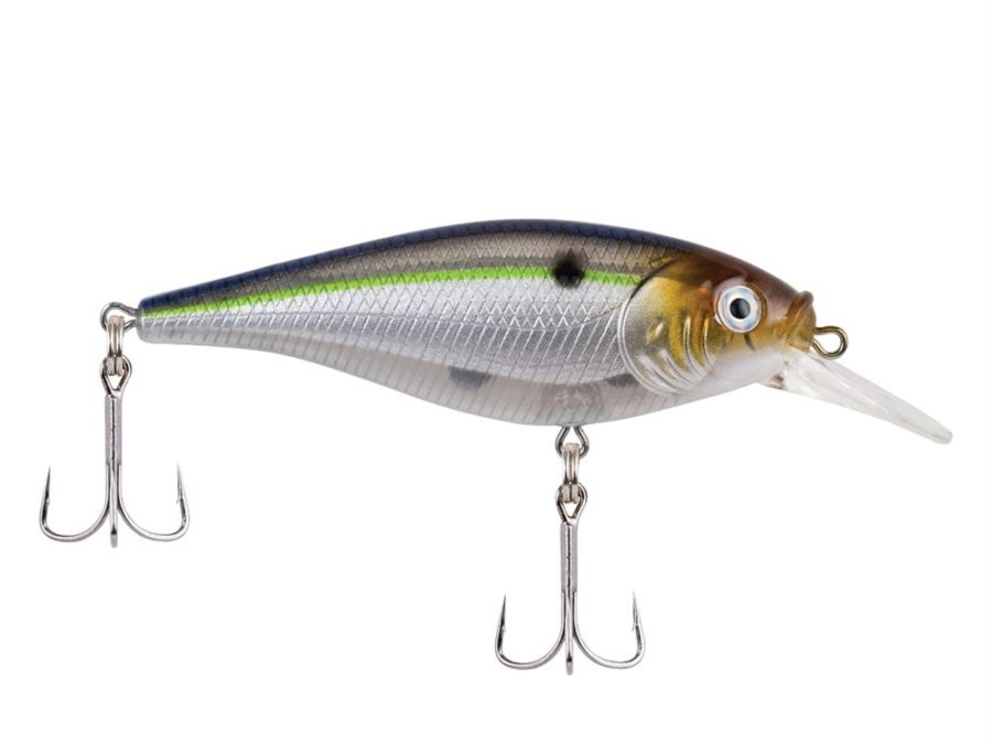Flicker Shad Shallow Hard Bait – 2″ Bait Length, 1-6 oz, 2′-4′ Depth, Blue Smelt, Package of 1
