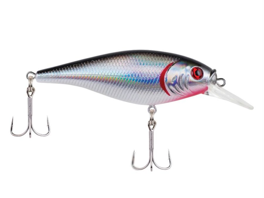 Flicker Shad Shallow Hard Bait – 2 3-4″ Bait Length, 2-7 oz, 3′-6′ Depth, Black Silver, Package of 1