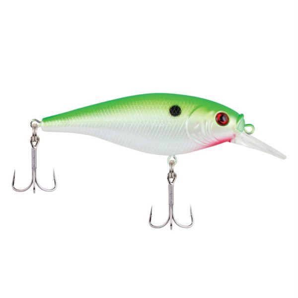 Flicker Shad Shallow Hard Bait – 2 3-4″ Bait Length, 2-7 oz, 3′-6′ Depth, Chartreuse Pearl, Package of 1