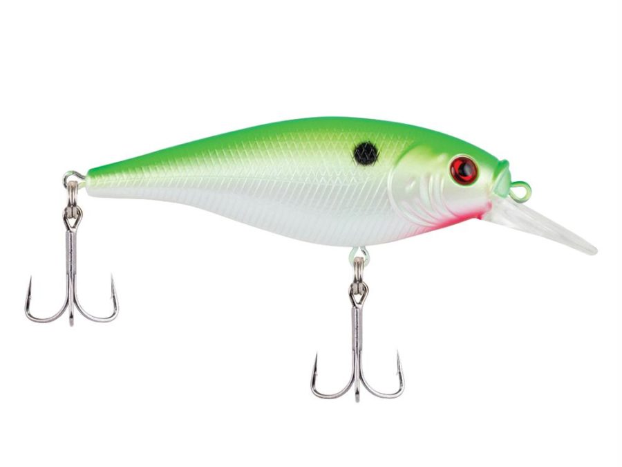 Flicker Shad Shallow Hard Bait – 2 3-4″ Bait Length, 2-7 oz, 3′-6′ Depth, Chartreuse Pearl, Package of 1