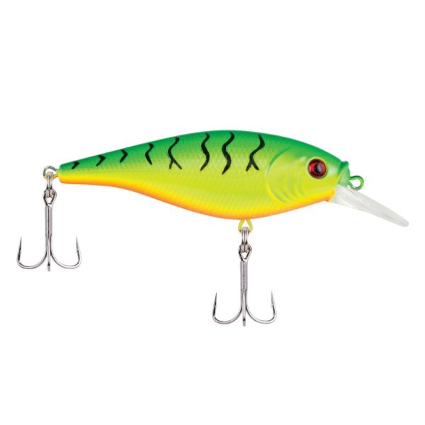 Flicker Shad Shallow Hard Bait – 2 3-4″ Bait Length, 2-7 oz, 3′-6′ Depth, Fire Tiger, Package of 1