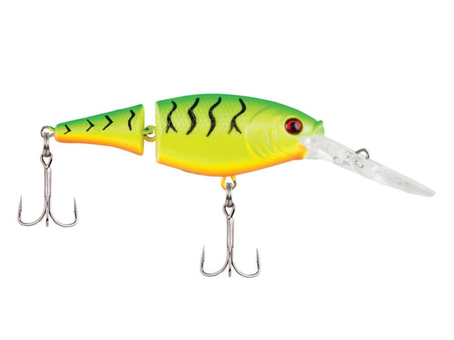 Flicker Shad Jointed Hard Bait – 2 3-4″ Bait Length, 1-3 oz, 7′-9′ Depth, Fire Tiger, Package of 1