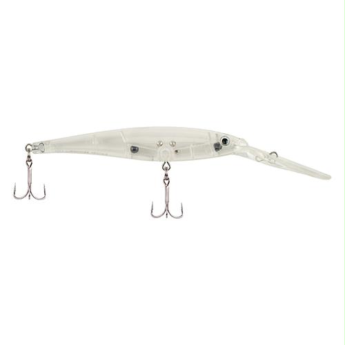 Flicker Shad Hard Bait – 1 1-2″, 1-8 oz, 6′-8′ Depth, Clear, Package of 1