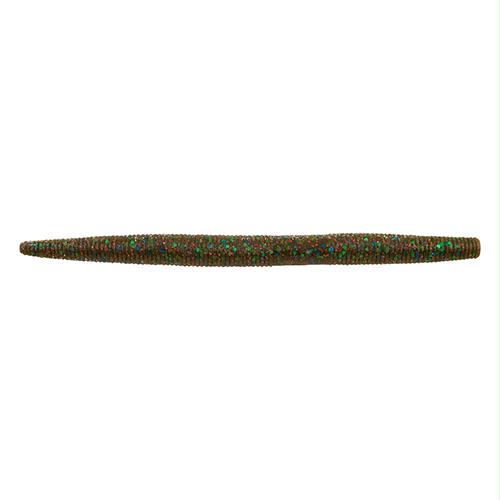 PowerBait MaxScent The General Soft Bait – 4″ Length, Green Pumpkin Candy Red, Package of 10