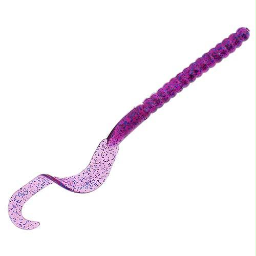 PowerBait Power Worm Soft Bait – 8 1-2″ Bait Length, Electric Grape, Package of 9