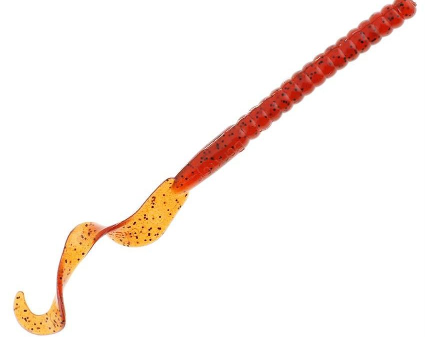 PowerBait Power Worm Soft Bait – 8 1-2″ Bait Length, Pumpkinseed, Package of 9