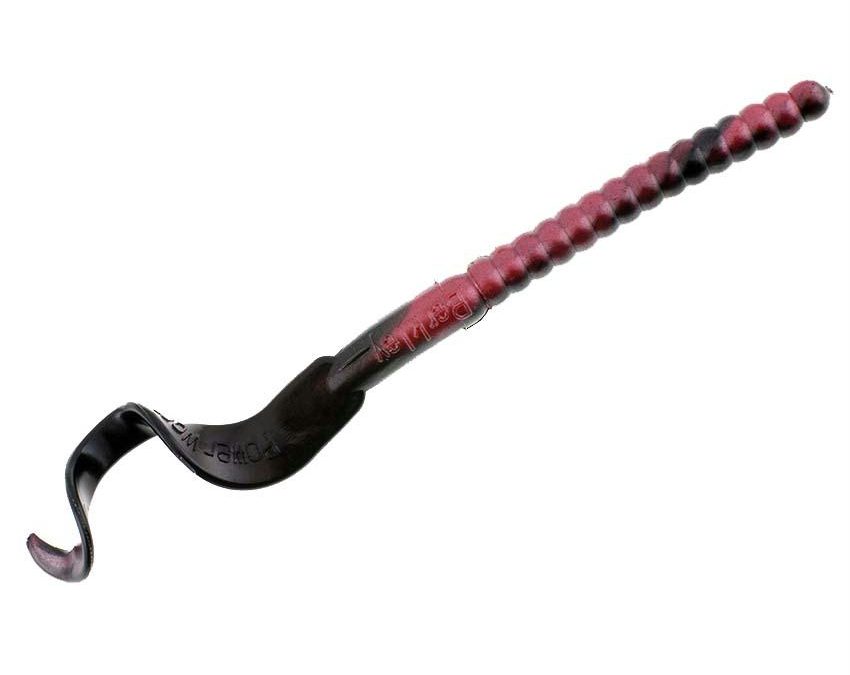 PowerBait Power Worm Soft Bait – 8 1-2″ Bait Length, Red Shad, Package of 9