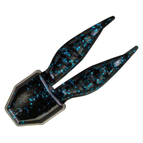 PowerBait Power Chunk Soft Bait – 3 1-4″ Length, Black Blue Fleck, Package of 6