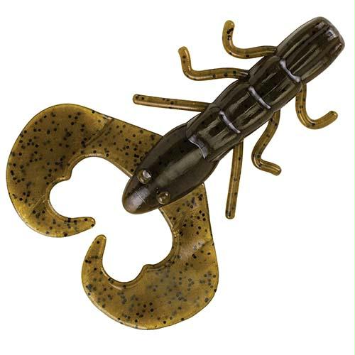 PowerBait Power Chunk Soft Bait – 3 1-4″ Length, Green Pumpkin, Package of 6