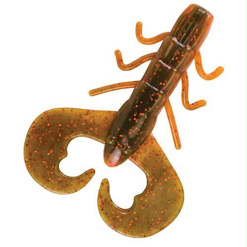 PowerBait Power Chunk Soft Bait – 3 1-4″ Length, Watermelon Copper-Orange with Red, Package of 6