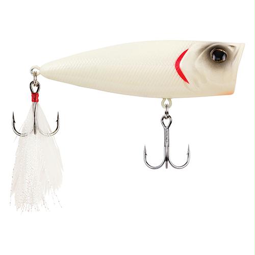 Bullet Pop Hard Bait Lure – 2 3-4″ Length, 2-5 oz, Topwater, Bone, Package of 1