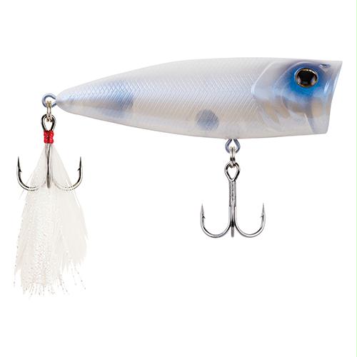 Bullet Pop Hard Bait Lure – 2 3-4″ Length, 2-5 oz, Topwater, Ghost White, Package of 1