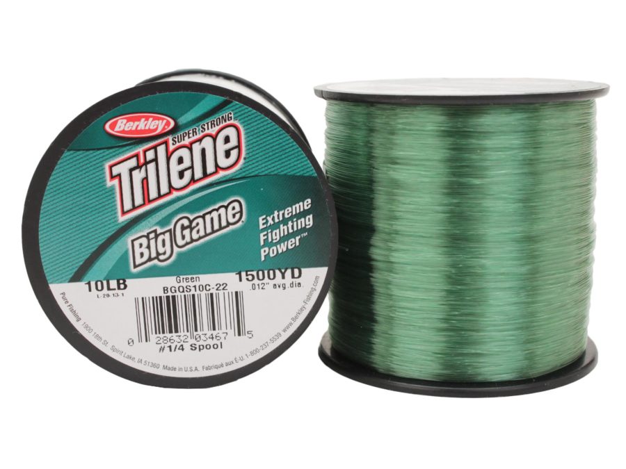 Trilene Big Game Monofilament Line Spool – 1500 Yards, 0.012″ Diameter, 10 lb Breaking Strength, Green