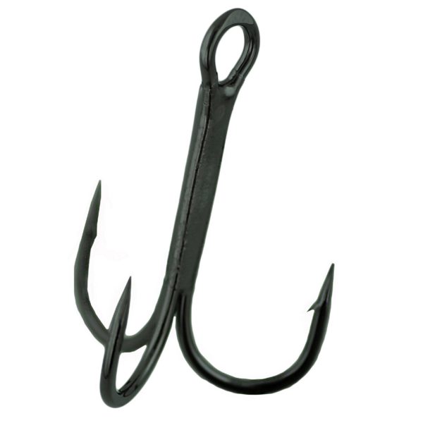 Treble 23 Magic Eye – Size 2-0, 2x Strong, Round Bend Hook, NS Black, Per 4