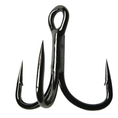 Treble Hook – Size 4, Extra Wide Gap, Short Shank, NS Black, Per 6