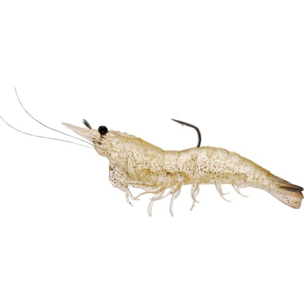Rigged Shrimp Soft Plastic – Saltwater, 3″, #1-0 Hook, Variable Depth,  Glass Shrimp, Per 4