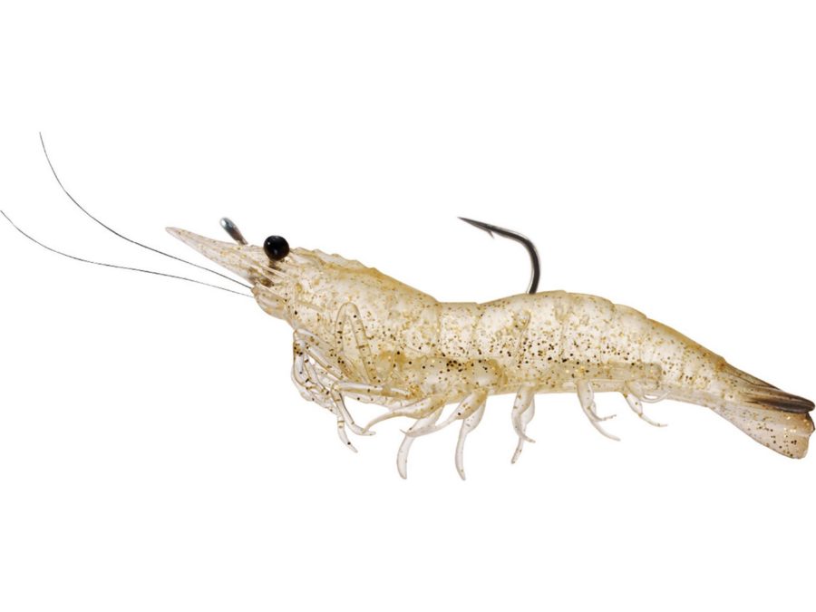 Rigged Shrimp Soft Plastic – Saltwater, 3″, #1-0 Hook, Variable Depth,  Glass Shrimp, Per 4