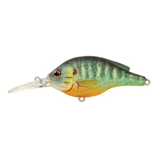 Pumpkinseed Flat Side Roundbill – Freshwater, 2 1-4″, : #6 Hook, 5′-6′ Depth, Natural-Matte