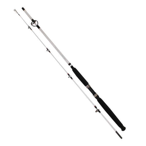 Big Game Spinning Rod – 7′ Length, 2 Piece Rod, 10-20 lb Line Rate, 1-2-3 oz Lure Rate, Medium Power