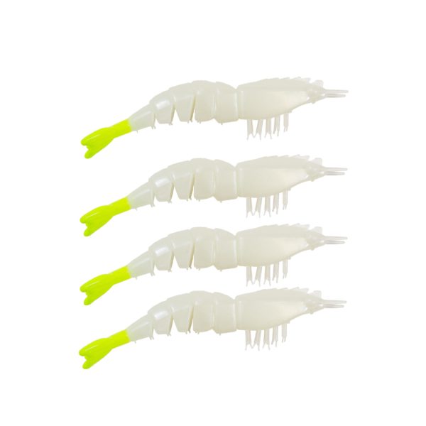 EZ SHRIMPZ UNRIGGED3.5"GLOW-CHART TAIL4PK EZ SHRIMPZ UNRIGGED3.5″GLOW-CHART TAIL4PK