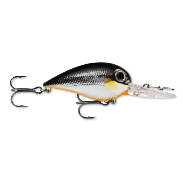Wiggle Wart MadFlash Hard Bait Lure – 2″ Length, #6 Hook, 3-8 oz, 7′-18′, Black Chrome Orange, Per 1
