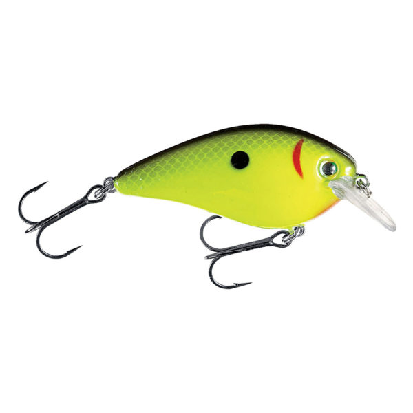KVD Square Bill Silent Crankbaits – 2 3-4″ Length, 5-8 oz, #2 Hook, Black Back Chartreuse, Package of 1