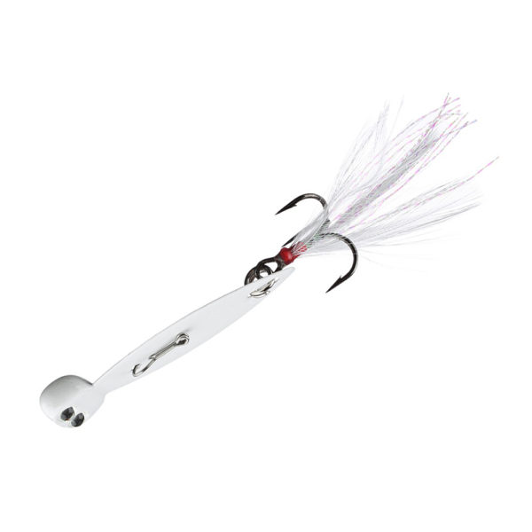 Rage Blade Blaster Bait Lure – Freshwater,  1-2 oz, Feathered Treble Hook, White, Package of 1