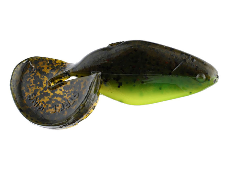 Rage Shad Soft Lure – 3″ Body Length, Green Pumpkin-Chartreuse Belly, Per 5