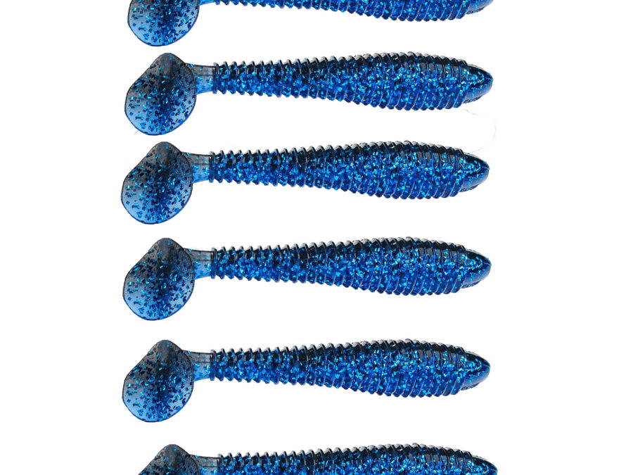 Rage Swimmer Soft Lure – 4 3-4″ Body Length, Blue Bug, Per 6