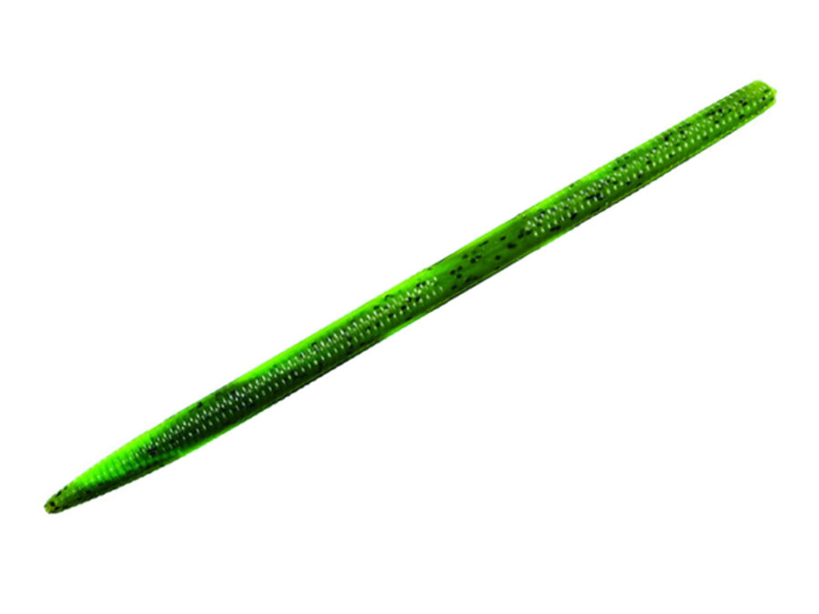 Shim-E-Stick Soft Bait Lure – 5″ Body Length, Watermelon Chartreuse Swirl, Package of 8