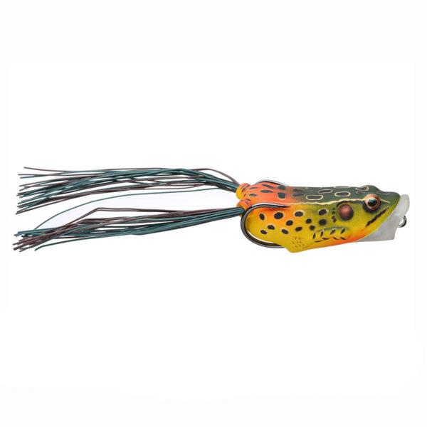 Frog Body Hollow Body Popper Bait – Freshwater, 2″ Length, 3-8 oz Weight, Emerald-Red, Per 1