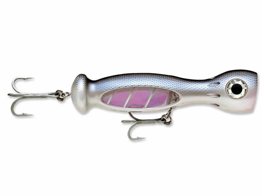 Jet Popper Hard Bait Lure – Saltwater, Size 5, 5 1-4″ Length, Topwater Depth, Mullet, Per 1
